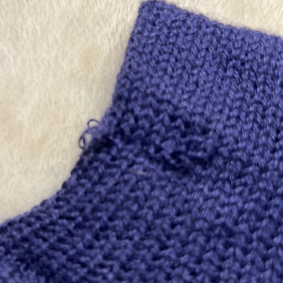 NWOT 🧤 HANDKNIT ALPACA WOOL BLUE-PURPLE-GRAY FINGERLESS KNIT GLOVES Women’s OS - Picture 6 of 7